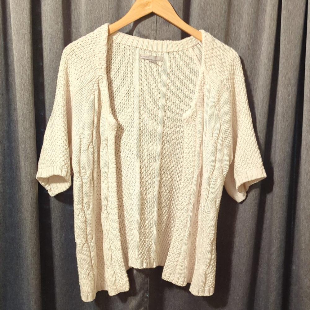 Old Navy White Open-Front Knit Cardigan